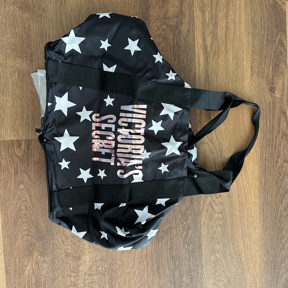 Victoria's Secret Packable Rose Gold and Black Duffle Bag - Picture 6 of 9